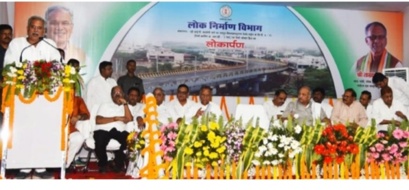 मुख्यमंत्री ने किया शंकर नगर रेल्वे ओवर ब्रिज का लोकार्पण-