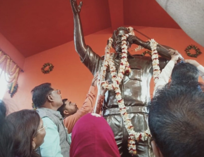 दिलीप सिंह जूदेव की प्रतिमा का हुआ अनावरण-अरविन्द तिवारी की रिपोर्ट-कुनकुरी