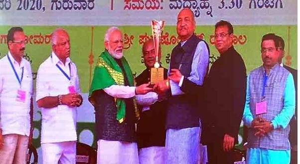 प्रधानमंत्री ने छत्तीसगढ़ को किया कृषि कर्मण पुरस्कार से किया सम्मानित,अरविन्द तिवारी की रिपोर्ट-रायपुर-