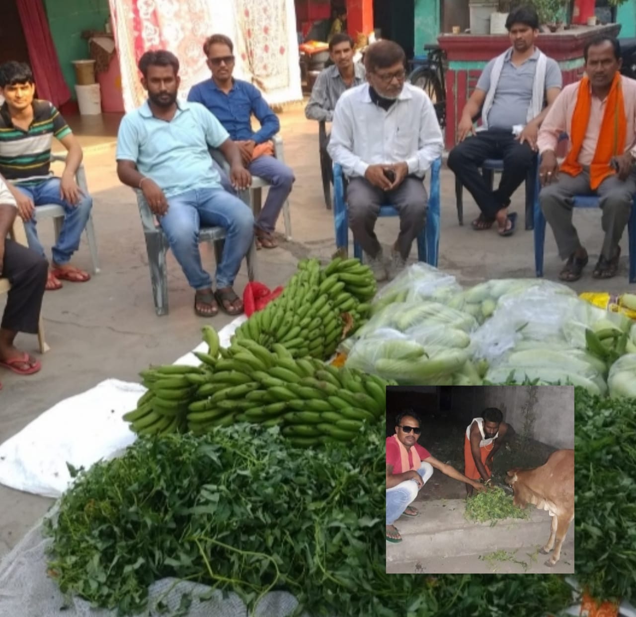सुदर्शन संस्थानम् रायपुर जरूरतमंदों को बाँट रही राशन एवं सब्जियाँ-रायपुर
