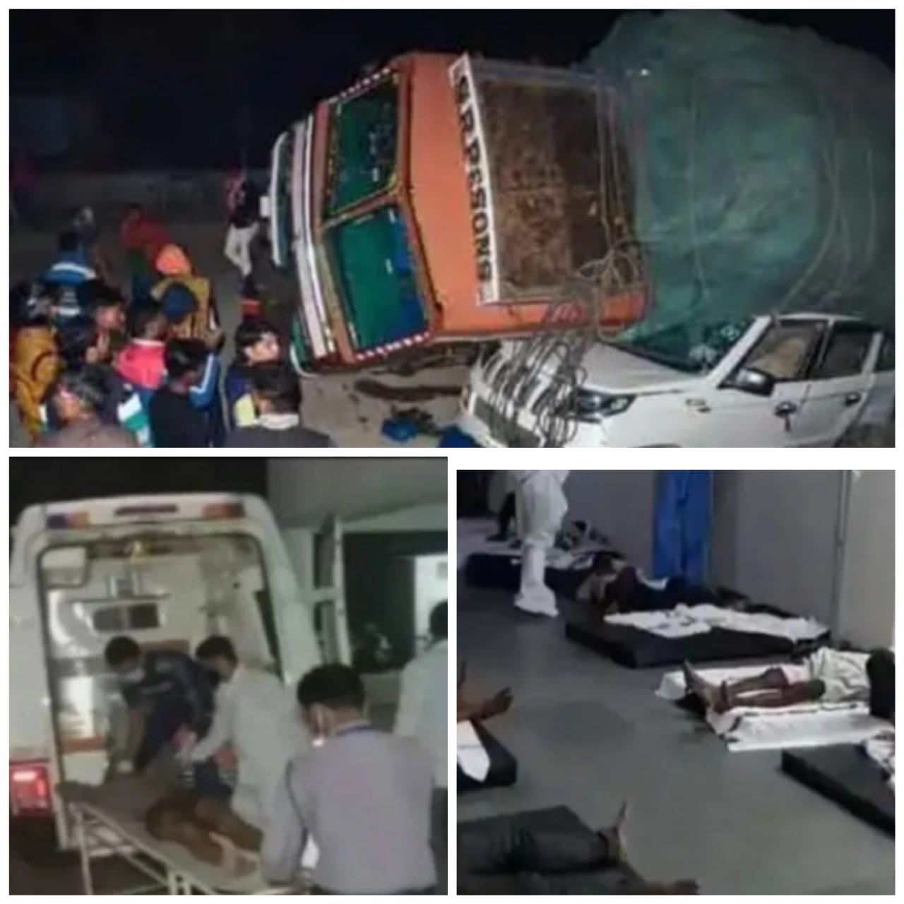 कोरोना का कहर-ट्रक पलटने से पाँच मजदूरों की मौत,दो गंभीर-मध्यप्रदेश के नरसिंहपुर मे