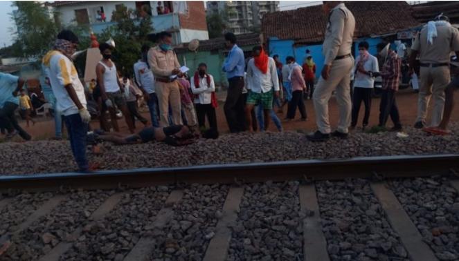 रेलवे फाटक के पास ट्रेन से कटकंर युवक की मौत-रायपुर