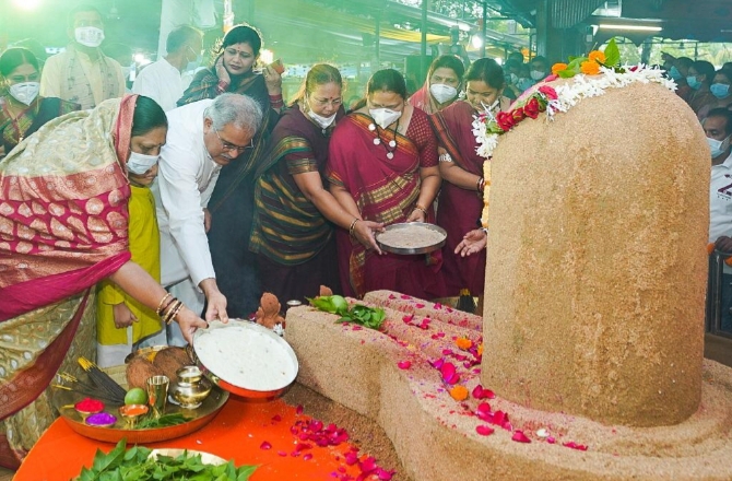 मुख्यमंत्री निवास में मनाया गया तीजा पोरा त्यौहार-रायपुर